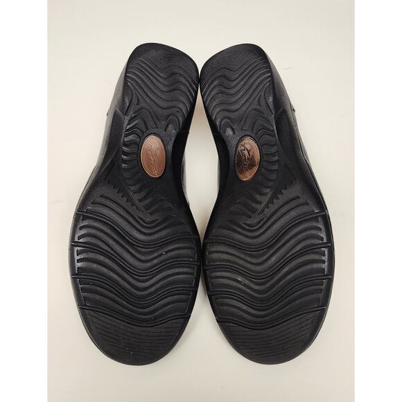 Earth Origins Victoria Black Leather Clog Heel Loafers 2013F Women's Size 8M - Picture 10 of 10